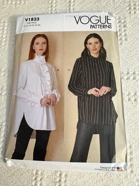 Vogue Pattern V1823 F5 for Misses’ Shirts